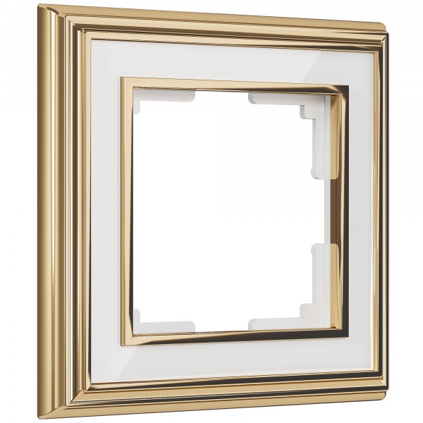 Рамка на 1 пост Werkel WL17-Frame-01 Palacio (золото / белый) - купить в Бийске