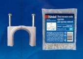 Пластиковые скобы Uniel UCC-R30 White 100 POLYBAG - купить в Бийске