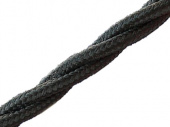 Витой ретро кабель для внешней проводки Werkel Retro 3х2,5мм черный - купить в Бийске